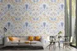 Damask classic wallpaper, vintage decorations.