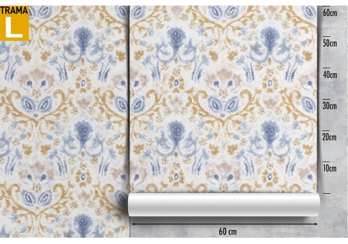 Damask classic wallpaper, vintage decorations. 2
