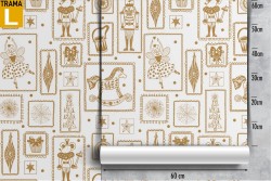 Carta da Parati giocattoli stilizzati decorazione bambini.