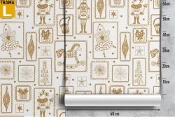 Stylized toy wallpaper decoration for children.
