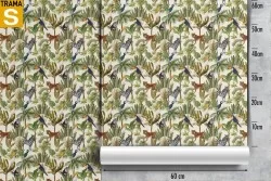 Wallpaper Design and Styles Flora and Fauna Trees Flowers Tropical Leaves