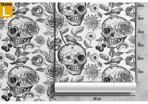 Wallpaper skulls design MEXICO modern pattern. 2