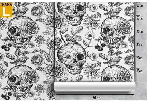 Wallpaper skulls design MEXICO modern pattern. 2