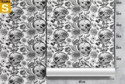 Wallpaper Design and Styles Dark and Modern Skulls