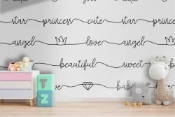 Wallpaper girl writings pattern.