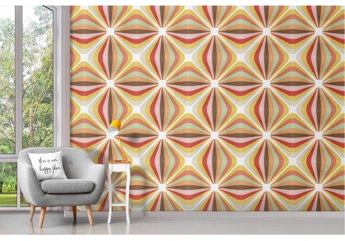 '70s geometric pattern wallpaper.