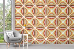 '70s geometric pattern wallpaper.