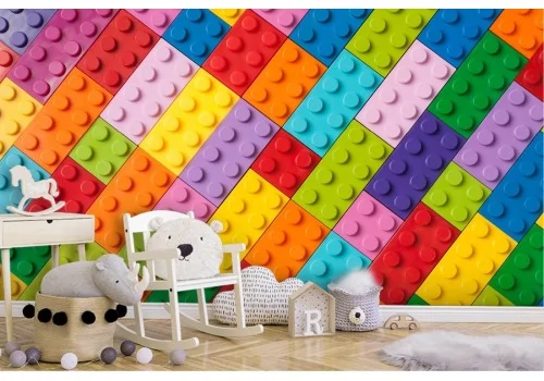 Carta da Parati per bambini parete LEGO 2