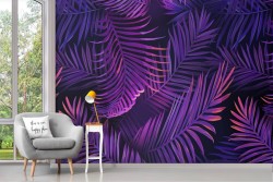 Abstract tropical leaves wallpaper pattern.