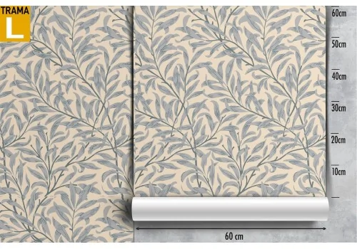 Carta da Parati foglie rampicanti natura pattern. 2