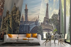 Wallpaper of famous city monuments