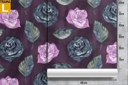 Carta da Parati rose fiori astratti pattern.