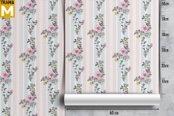 Flowers Nature Stripes and Waves Wallpaper