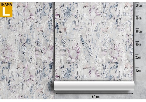 Wallpaper with stylized leaves nature pattern from the '70s. 2