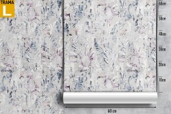 Carta da Parati foglie stilizzate natura pattern anni '70.