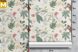 Carta da Parati Fiori Foglie Natura