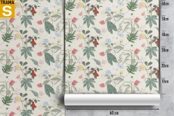 Carta da Parati Design e Stili Flora e Fauna Fiori Foglie Natura