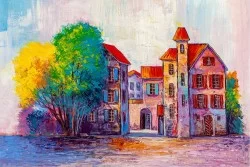 Wallpaper Design and Styles City Maps Transportation City Paintings and Watercolors