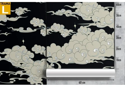 Wallpaper clouds oriental illustration pattern. 2