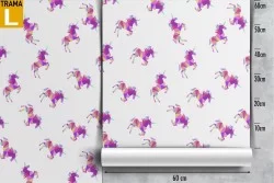 Carta da Parati unicorni design pattern fantasy bambini.