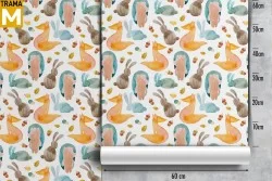 Carta da Parati Animali uccelli Decorazioni e Pattern