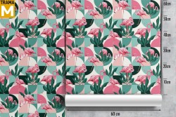 Animal Wallpaper Tropical Modern Geometric Leaves