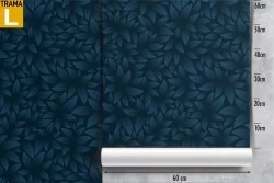 Blue leaves nature pattern wallpaper.