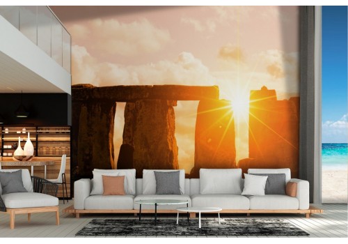 Stonehenge Sunset Landscape Wallpaper