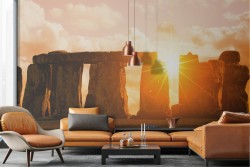Stonehenge Sunset Landscape Wallpaper