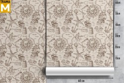 Dark Wallpaper and Skull Decorations and Pirate Patterns