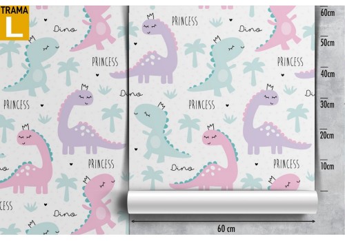 Dinosaur cartoon wallpaper kids decoration. 2