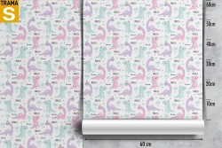 Children's Wallpaper with Animals, Birds, Princesses and Ballerinas