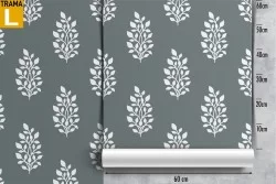 Carta da Parati foglie stilizzate decorazione natura.