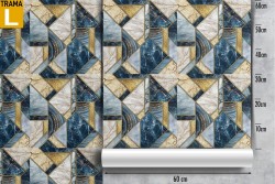 Geometric pattern wallpaper decoration.
