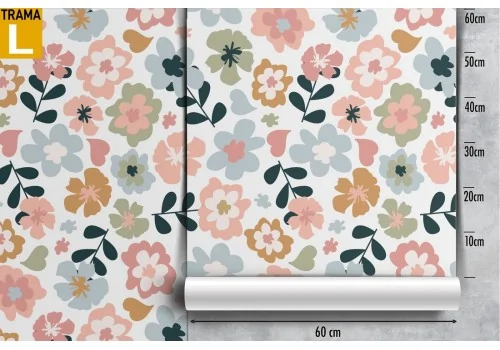 Wallpaper with stylized flowers nature refined pattern. 2