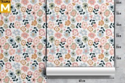 Carta da Parati Fiori Natura Scritte