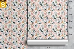 Carta da Parati Design e Stili Flora e Fauna Fiori Natura Scritte