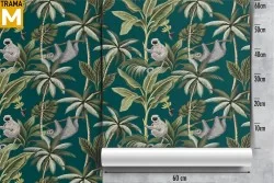 Carta da Parati Alberi Tropicale Foglie