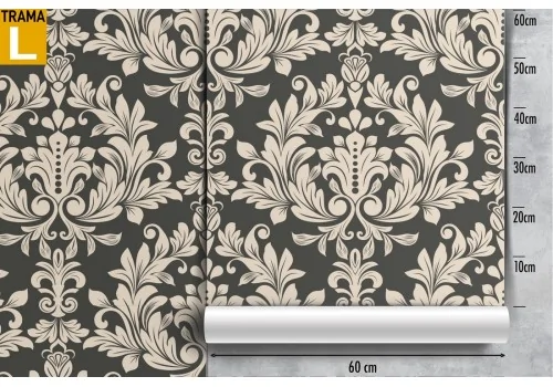 Wallpaper leaves damask pattern decoration. 2