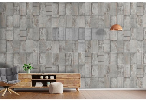 3D effect brick surface wallpaper.