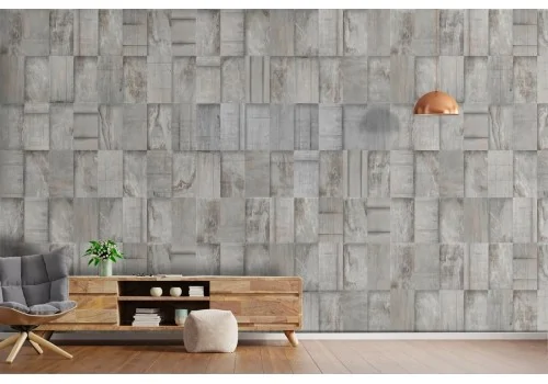3D effect brick surface wallpaper.