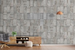 3D effect brick surface wallpaper.