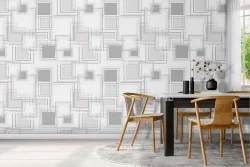 Carta da Parati pattern quadrati decorazione geometrica.