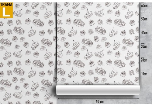 Wallpaper pattern cakes and pastries. 2
