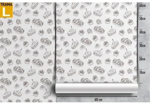 Wallpaper pattern cakes and pastries. 2