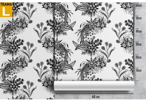 Wallpaper flowers and leaves nature decoration. 2