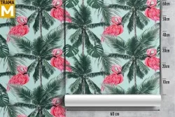 Carta da Parati Alberi animali Foglie Tropicale