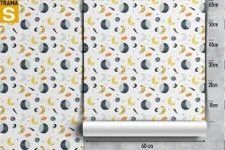 Carta da Parati Bambini Decorazioni e Pattern Spazio e Pianeti