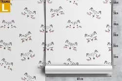 Stylized cats wallpaper children's decoration.