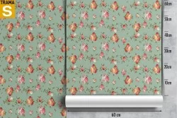 Carta da Parati Design e Stili Flora e Fauna Fiori Natura Vintage